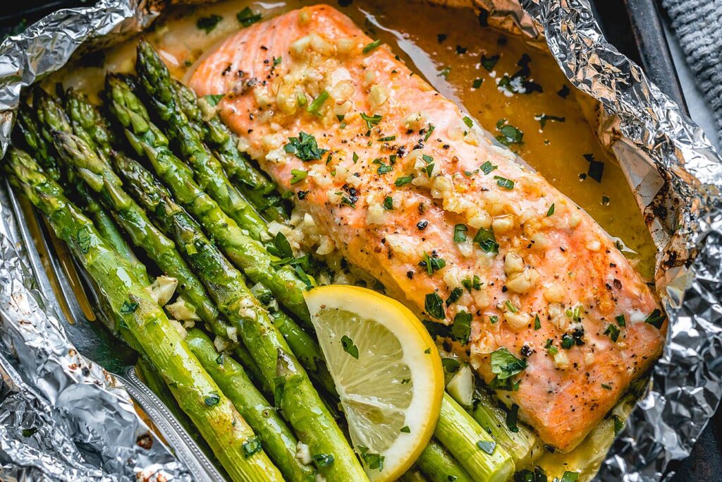 Baked Salmon with Asparagus