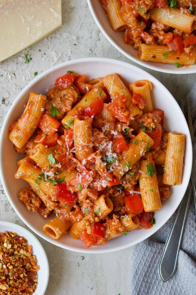 Sausage and Peppers Pasta